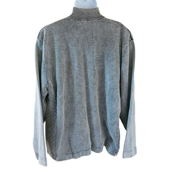 Woolrich Men's Gray Black Quarter Zip Pull Over Shirt XXL Detailed Long Sleeve - Picture 2 of 6